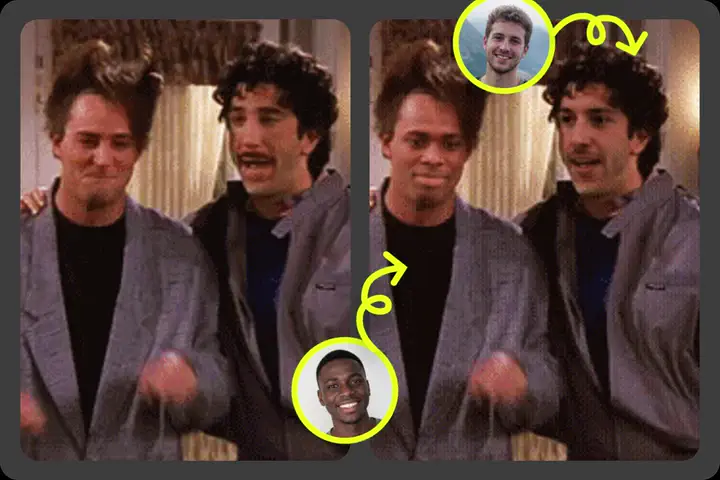 Multiple GIF Face Swap for Memes