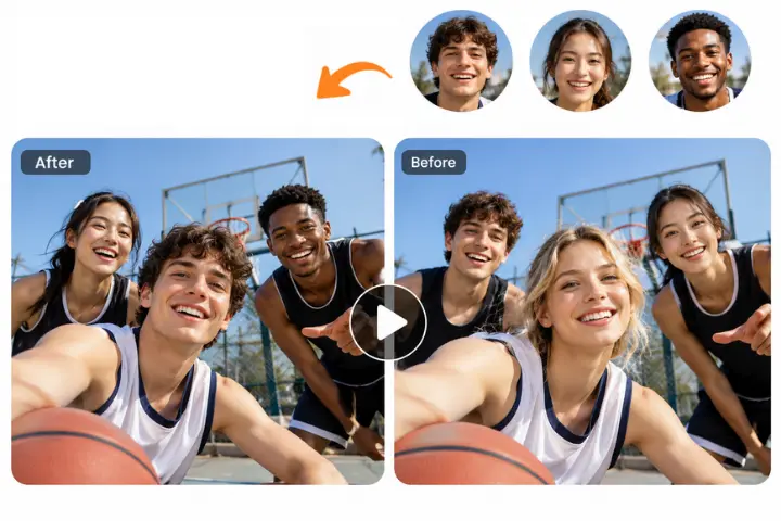 Video Face Swap for Multiple Faces, One at a Time